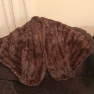 Fur shawl in good condition, medium/large  in size